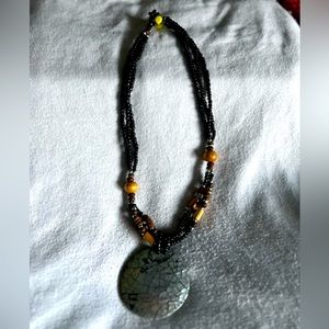 Silver and Black tone necklace